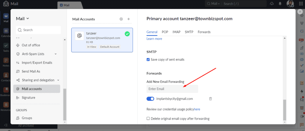 How To Forward Zoho Mail To Gmail