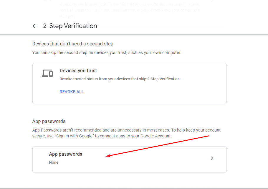 how to create gmail app password