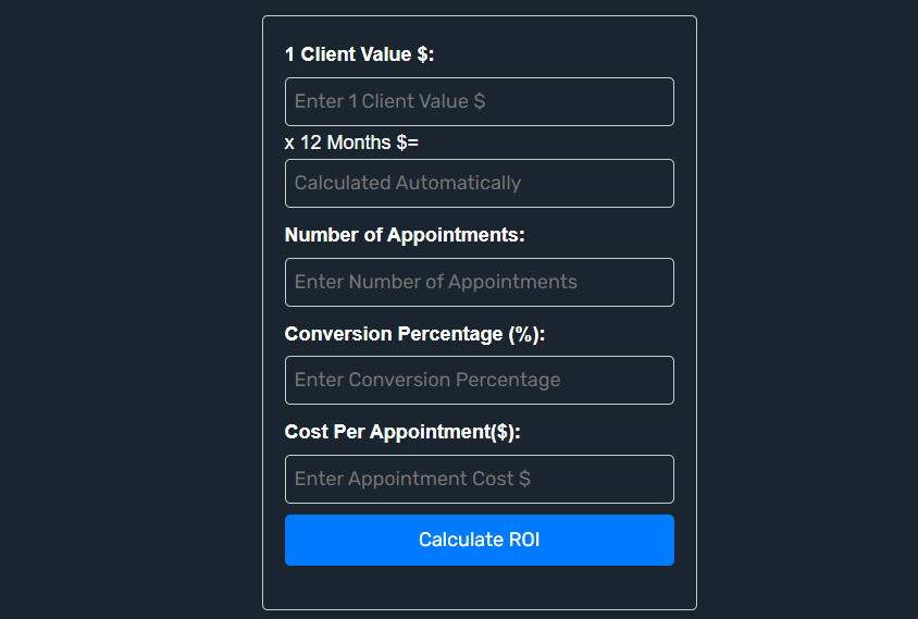 Lead Generation ROI Calculator