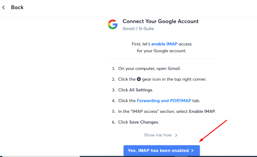 How To Connect Google/Gsuite Accounts to Instantly