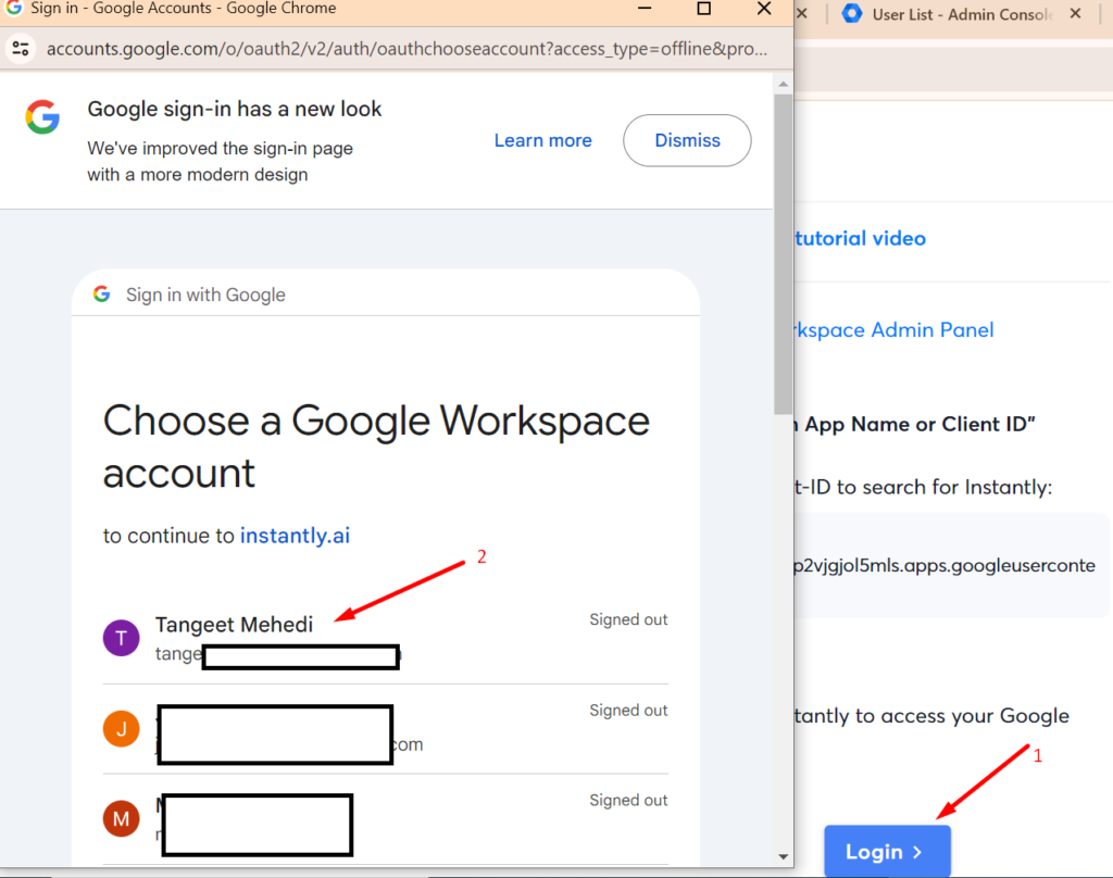 How To Connect Google Workspace To instantly.ai