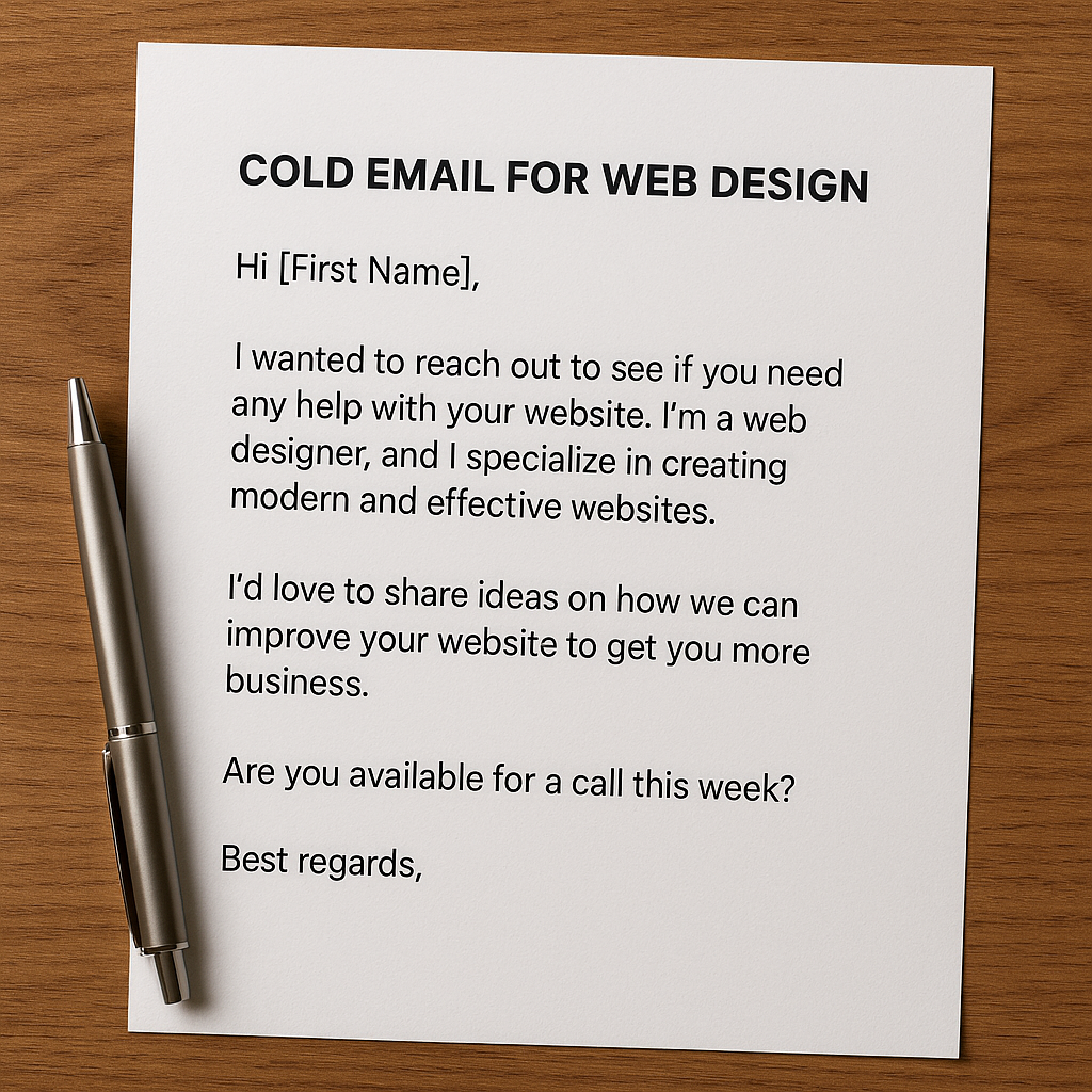 Cold Email For Web Design​