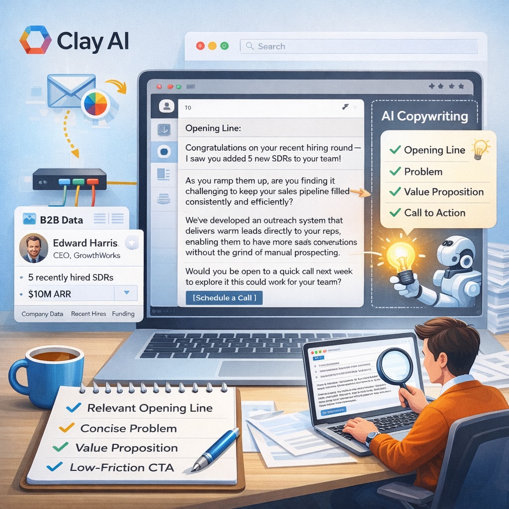 Cold Email Copywriting Using Clay AI
